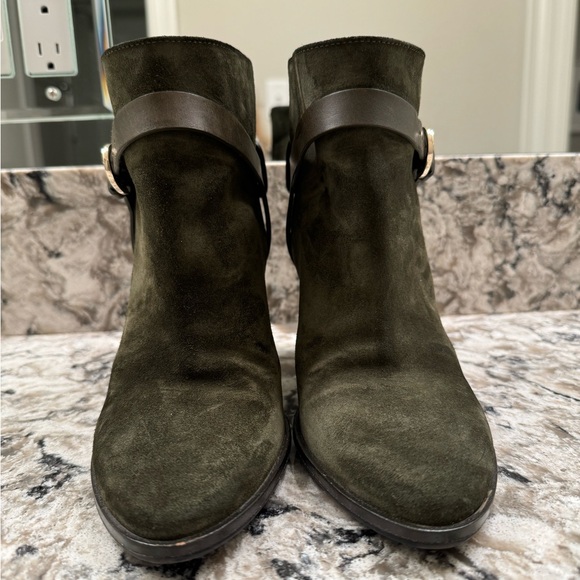 Jimmy Choo Olive Green Suede Ankle Boots size 37 - Picture 3 of 8
